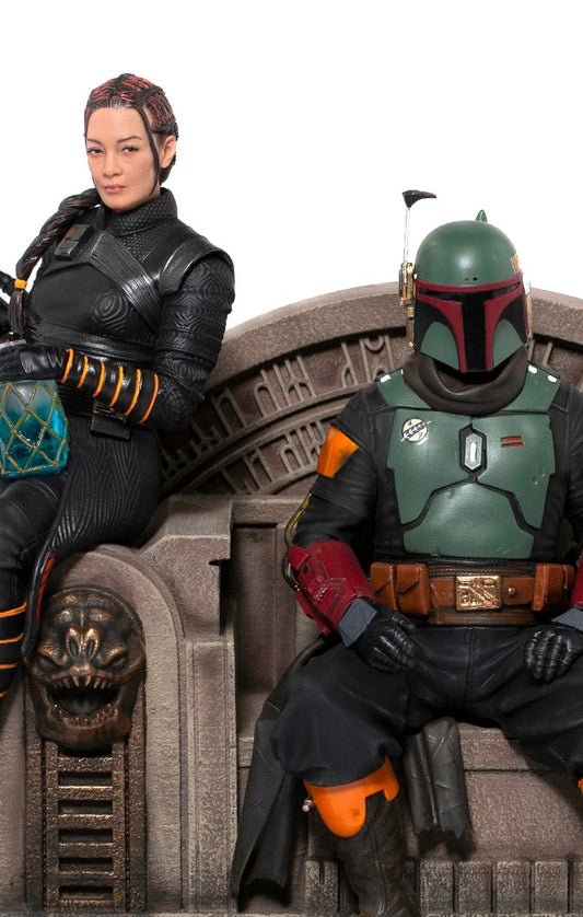 Boba Fett and Fennec Shand on Throne Deluxe - Star Wars: The Mandalorian - Art Scale 1/10 - Iron Studios
