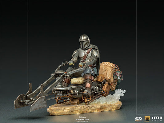 The Mandalorian on Speederbike  Star Wars: The Mandalorian  Art Scale 1/10  Iron Studios