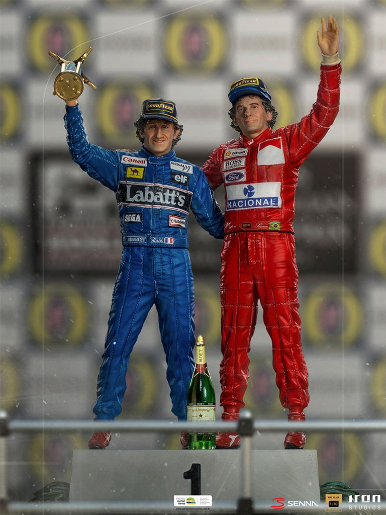 Ayrton Senna and Alain Prost - The Last Podium - Art Scale 1/10 - Iron Studios