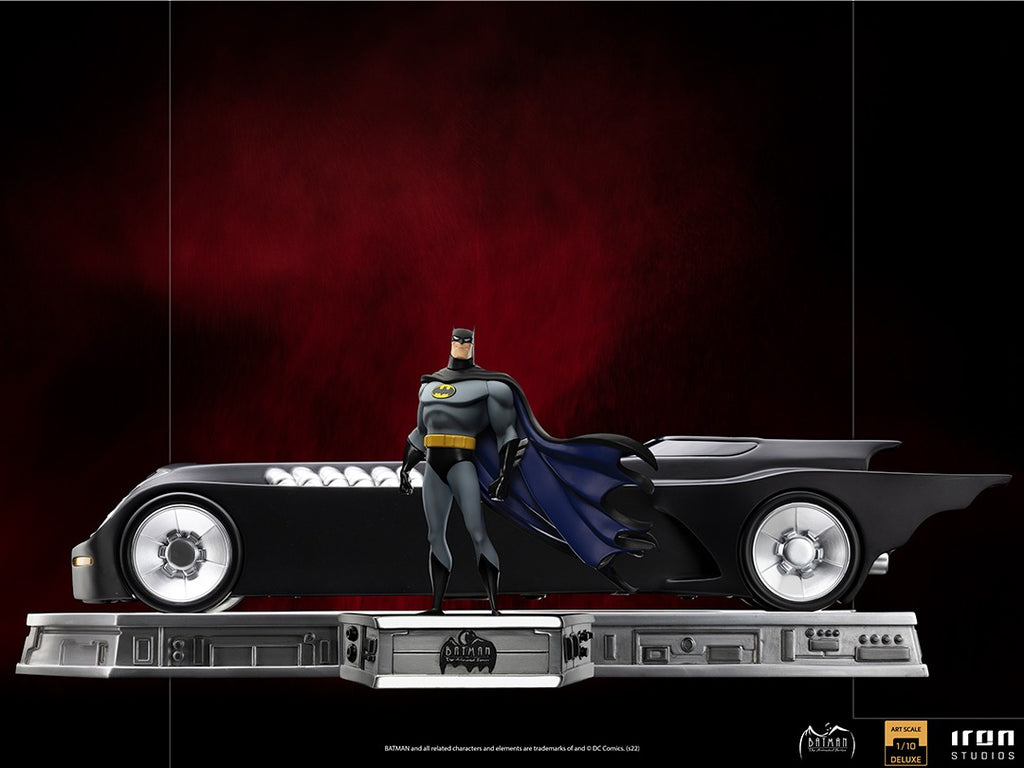 Batman and Batmobile Deluxe - Batman Animated Series - Art Scale 1/10 - Iron Studios