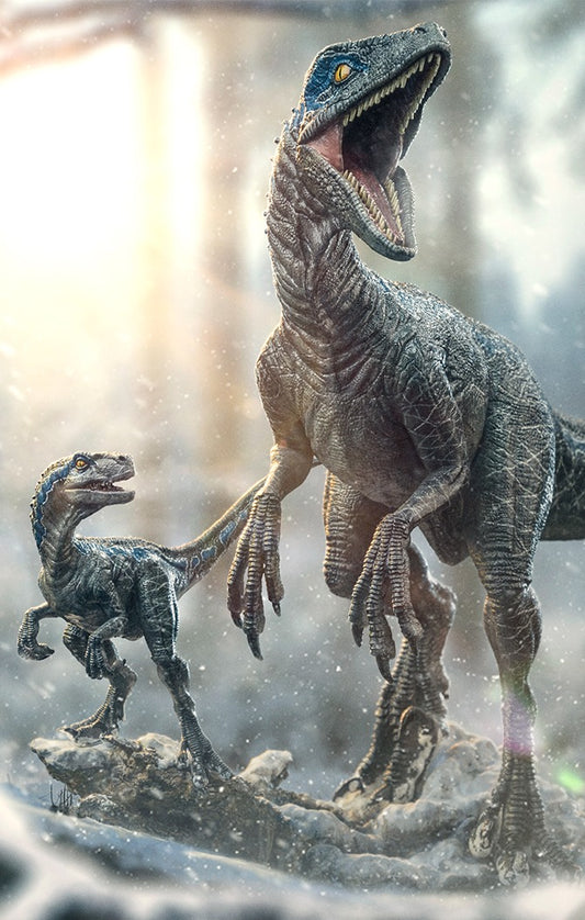 Blue and Beta Deluxe - Jurassic World: Dominion - Art Scale 1/10 - Iron Studios