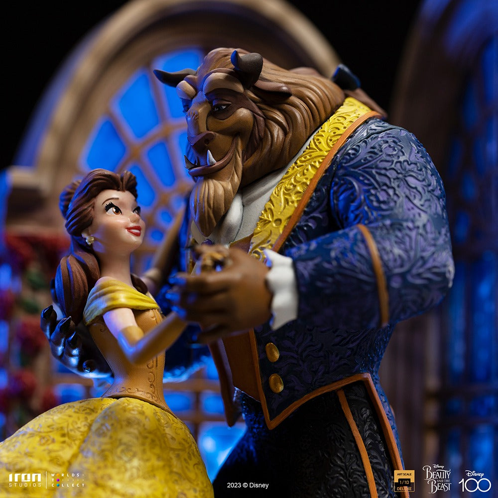 Statue Beauty and The Beast Deluxe  Disney 100th  Beauty and The Beast  Art Scale 1/10  Iron Studios