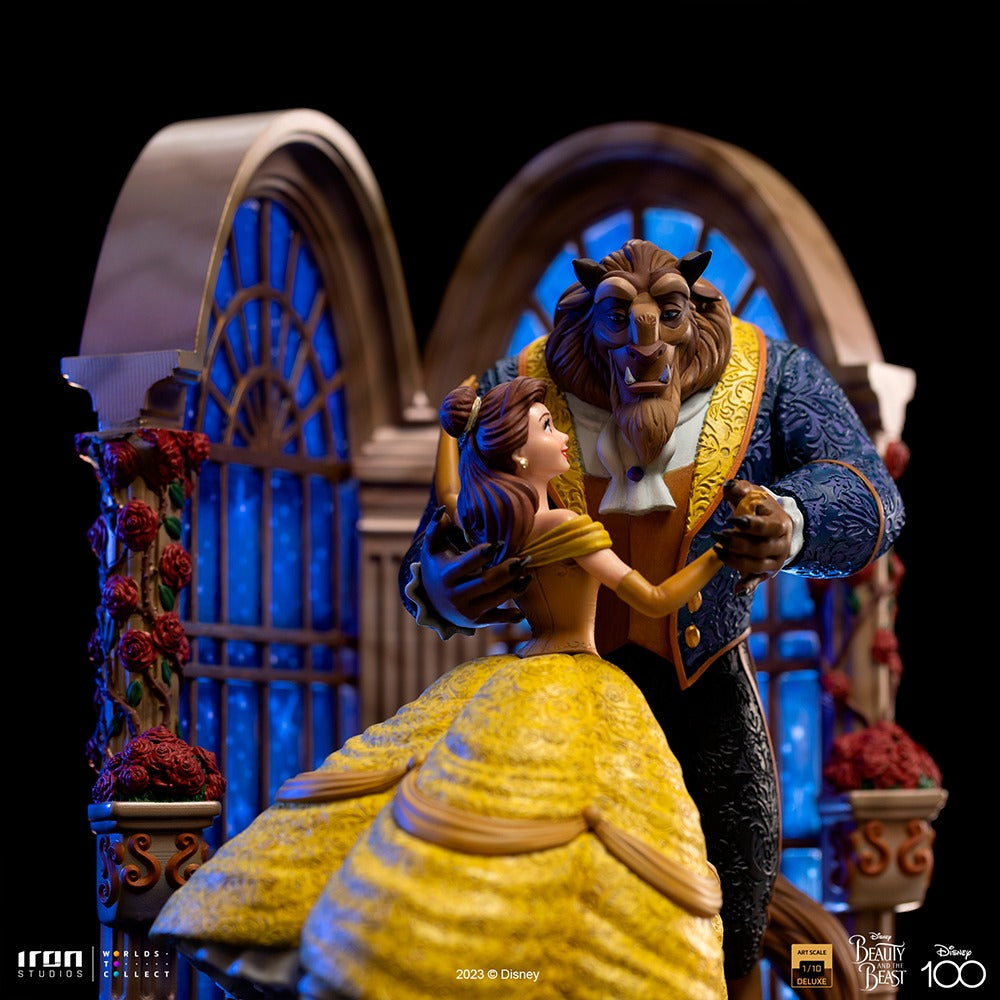 Statue Beauty and The Beast Deluxe  Disney 100th  Beauty and The Beast  Art Scale 1/10  Iron Studios