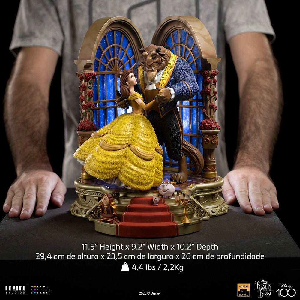 Statue Beauty and The Beast Deluxe  Disney 100th  Beauty and The Beast  Art Scale 1/10  Iron Studios