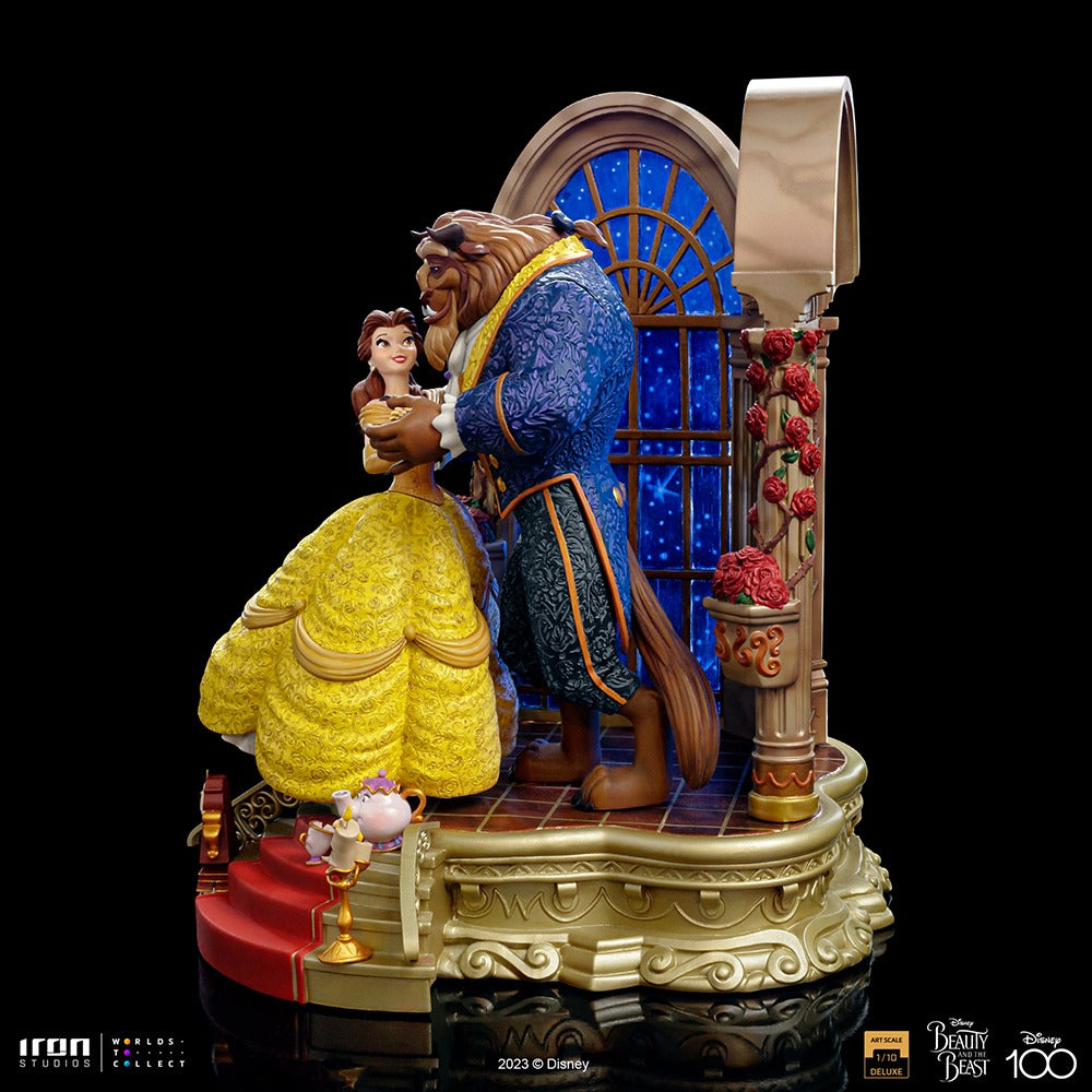Statue Beauty and The Beast Deluxe  Disney 100th  Beauty and The Beast  Art Scale 1/10  Iron Studios