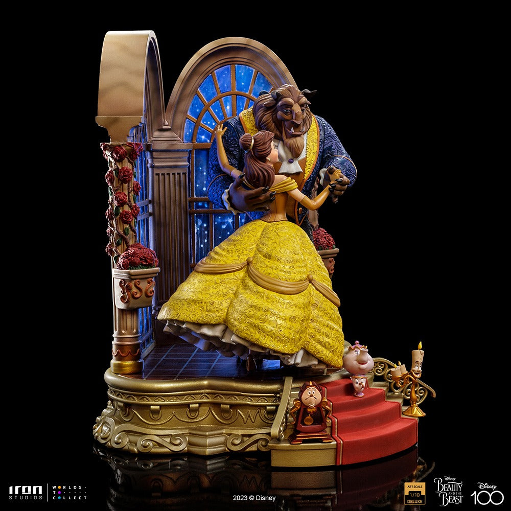 Statue Beauty and The Beast Deluxe  Disney 100th  Beauty and The Beast  Art Scale 1/10  Iron Studios