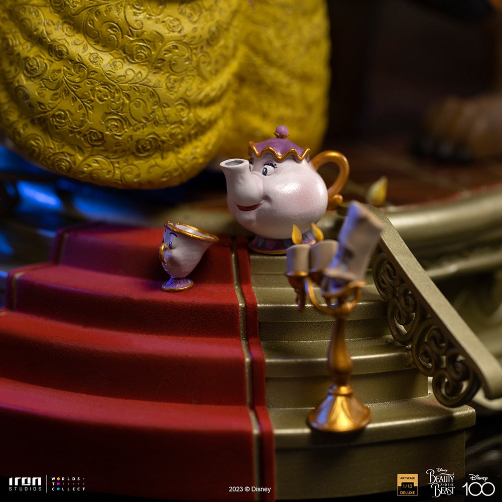 Statue Beauty and The Beast Deluxe  Disney 100th  Beauty and The Beast  Art Scale 1/10  Iron Studios