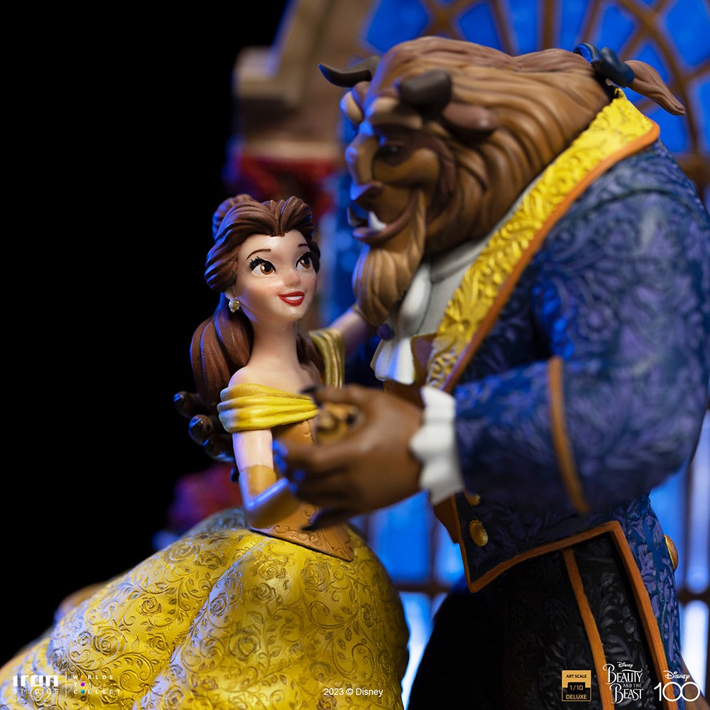 Statue Beauty and The Beast Deluxe  Disney 100th  Beauty and The Beast  Art Scale 1/10  Iron Studios