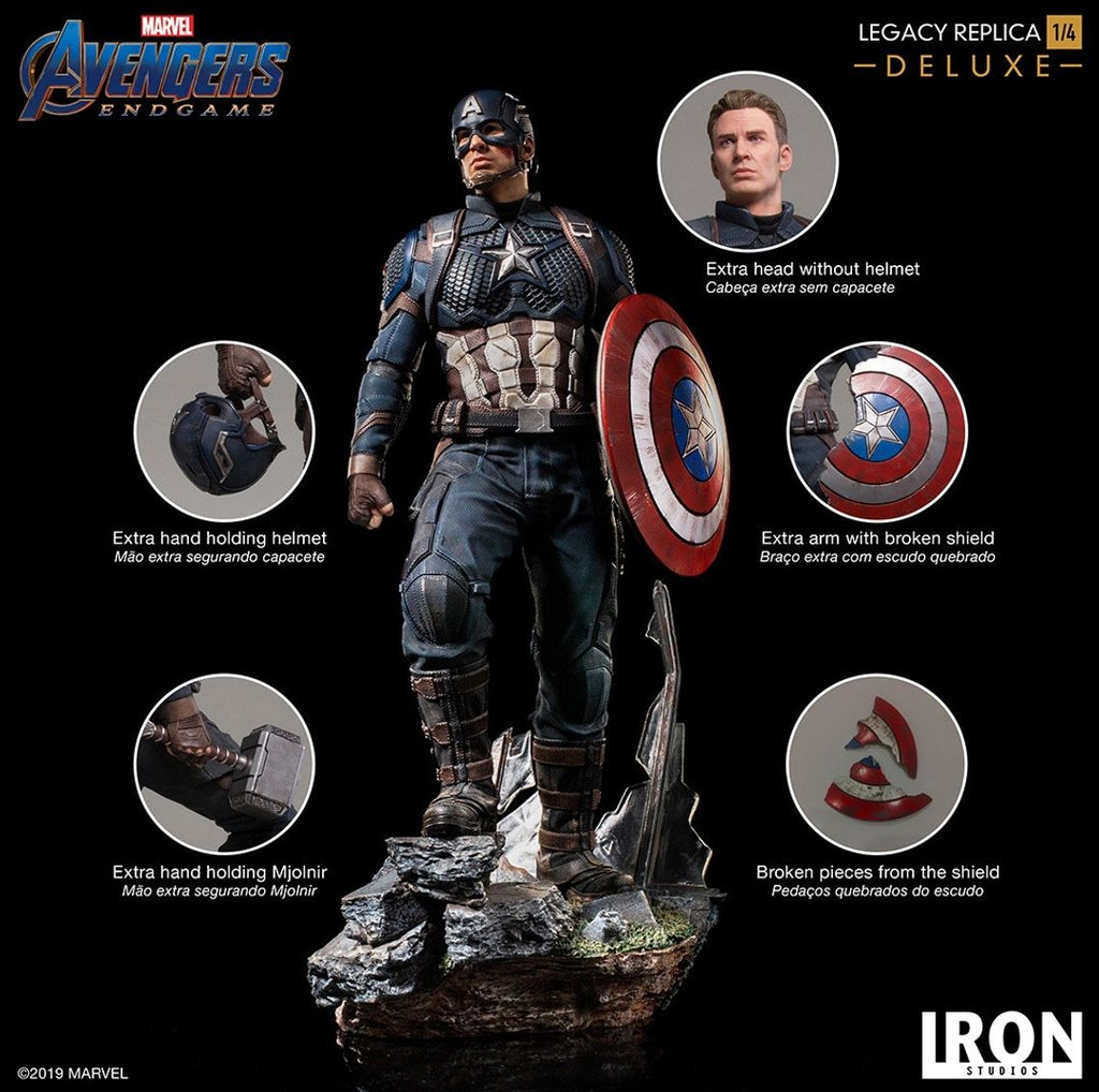 Statue Captain America Regular- Avengers: End Game - Legacy Replica 1/4 - Iron Studios