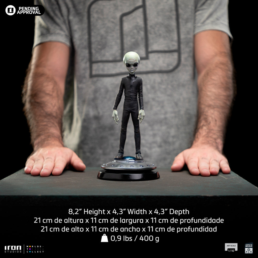 Statue Grey Alien  I Want To Believe  Art Scale 1/10  Iron Studios