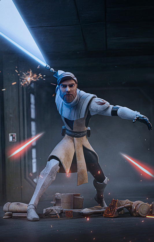 Digital Pre-Order - Statue Obi-Wan Kenobi - Star Wars: Clone Wars - Art Scale 1/10 - Iron Studios