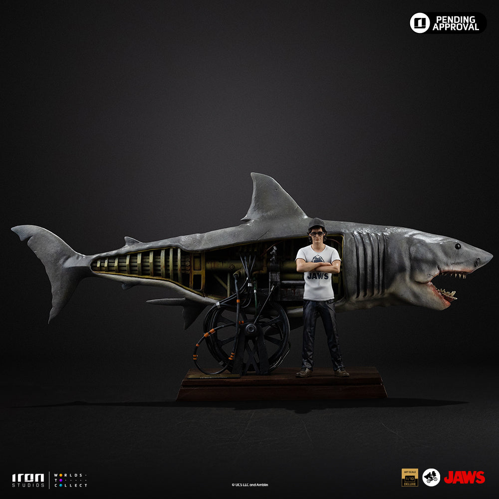 Pre-Order - Statue Steven Spielberg & Jaws 50th Anniversary – Deluxe Art Scale 1/10 – Iron Studios