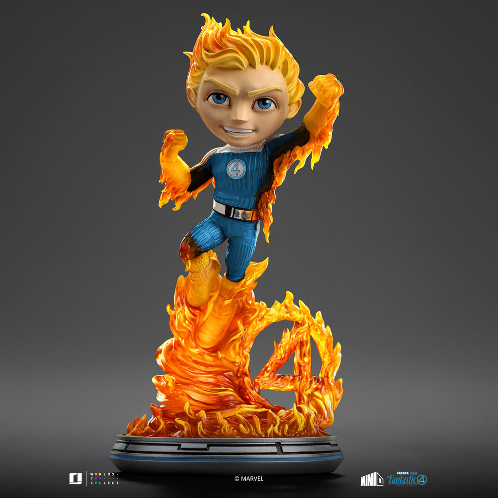 Statue Human Torch (Blue Suit Variant) - Fantastic Four - Minico - Iron Studios
