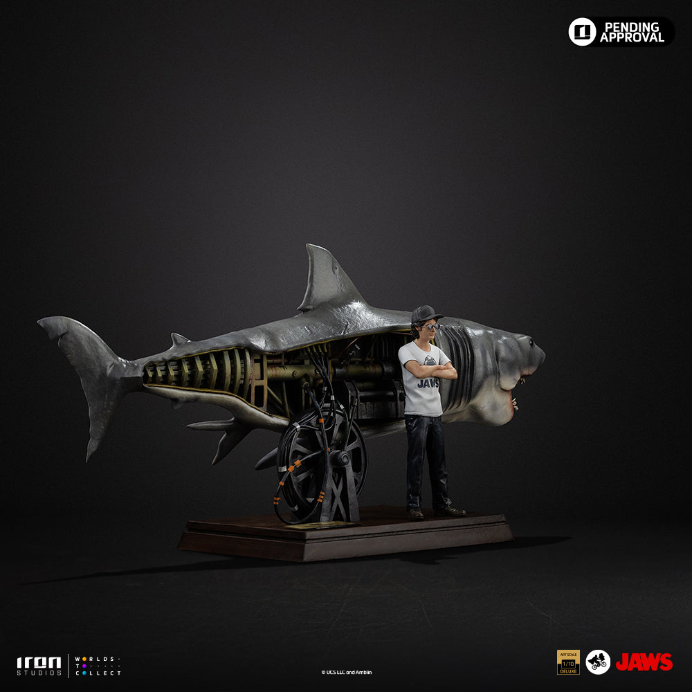 Pre-Order - Statue Steven Spielberg & Jaws 50th Anniversary – Deluxe Art Scale 1/10 – Iron Studios
