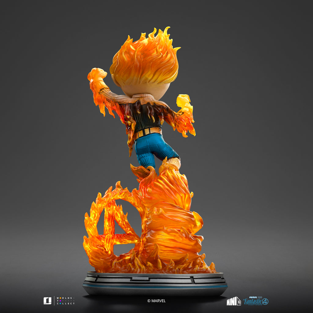 Statue Human Torch (Blue Suit Variant) - Fantastic Four - Minico - Iron Studios
