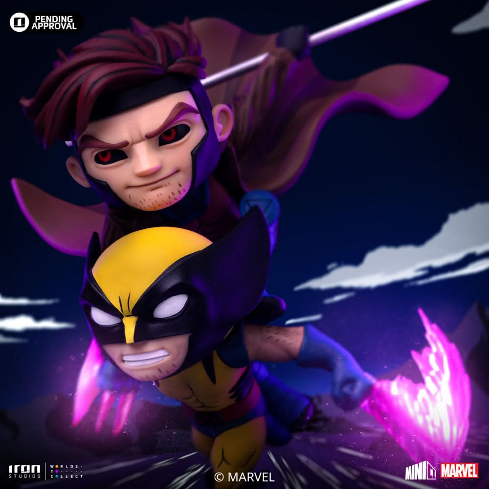 Statue Gambit and Wolverine - X-Men 97 - MiniCo - Iron Studios