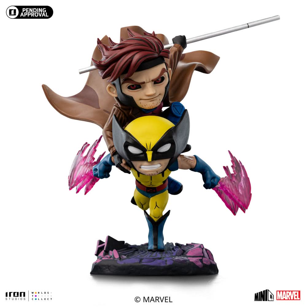 Statue Gambit and Wolverine - X-Men 97 - MiniCo - Iron Studios