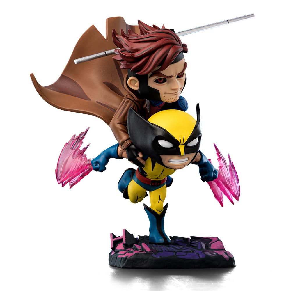 Statue Gambit and Wolverine - X-Men 97 - MiniCo - Iron Studios