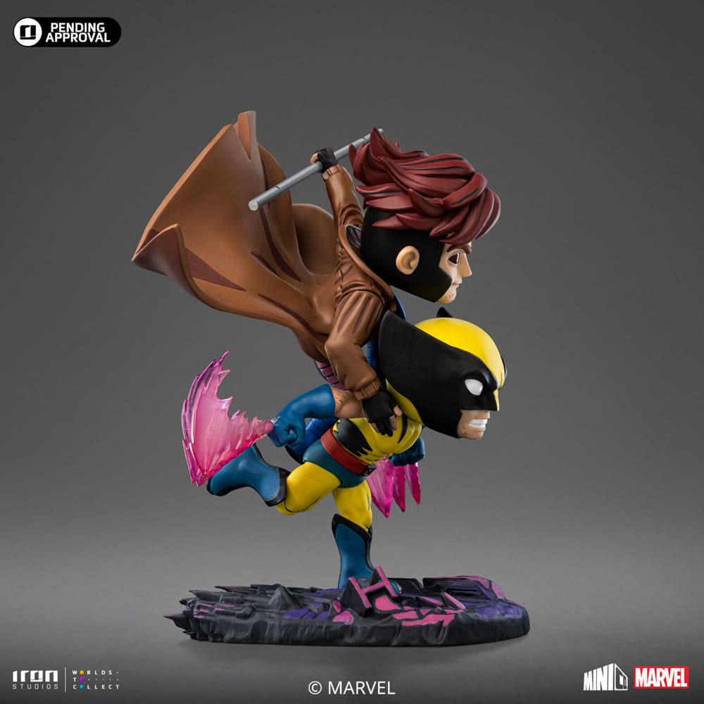 Statue Gambit and Wolverine - X-Men 97 - MiniCo - Iron Studios