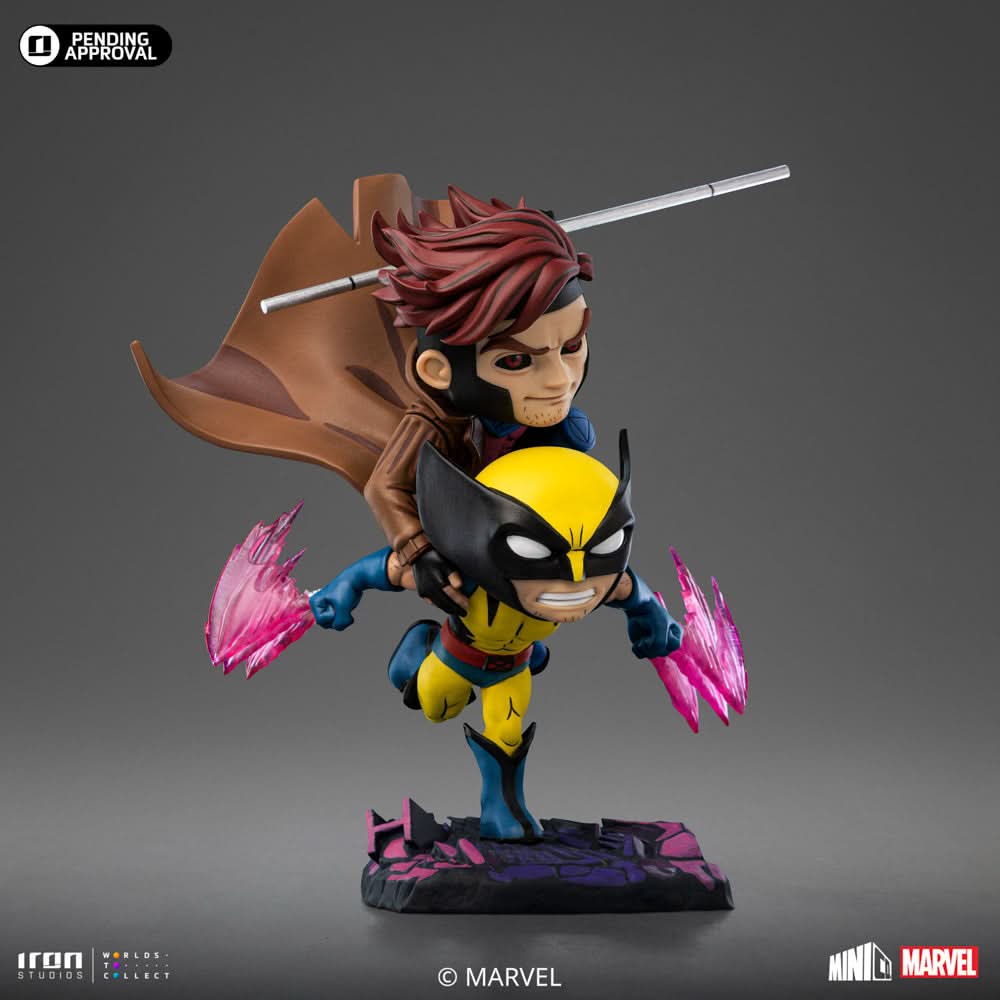 Statue Gambit and Wolverine - X-Men 97 - MiniCo - Iron Studios