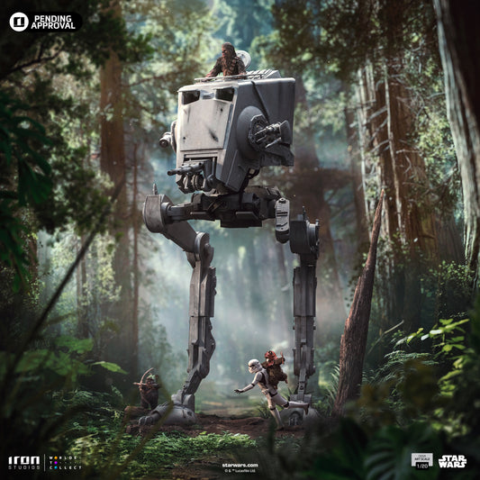 Digital Pre-Order - Statue AT-ST and Chewbacca - Star Wars - Demi Art Scale 1/20 - Iron Studios