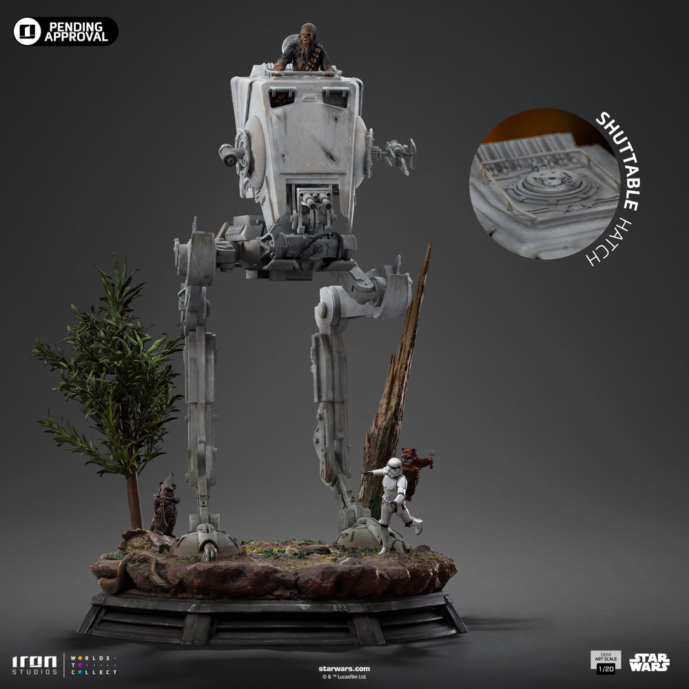 Digital Pre-Order - Statue AT-ST and Chewbacca - Star Wars - Demi Art Scale 1/20 - Iron Studios