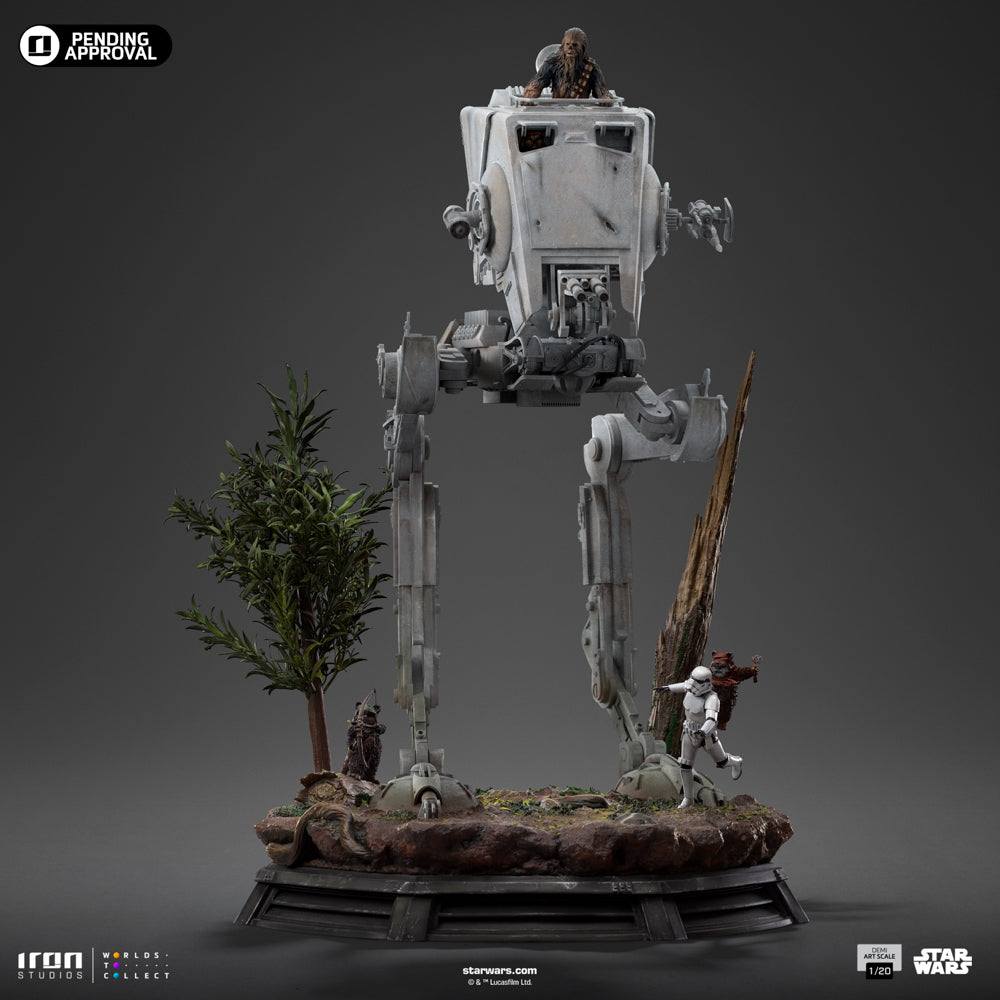 Digital Pre-Order - Statue AT-ST and Chewbacca - Star Wars - Demi Art Scale 1/20 - Iron Studios