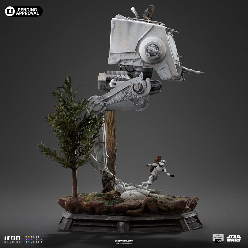 Digital Pre-Order - Statue AT-ST and Chewbacca - Star Wars - Demi Art Scale 1/20 - Iron Studios