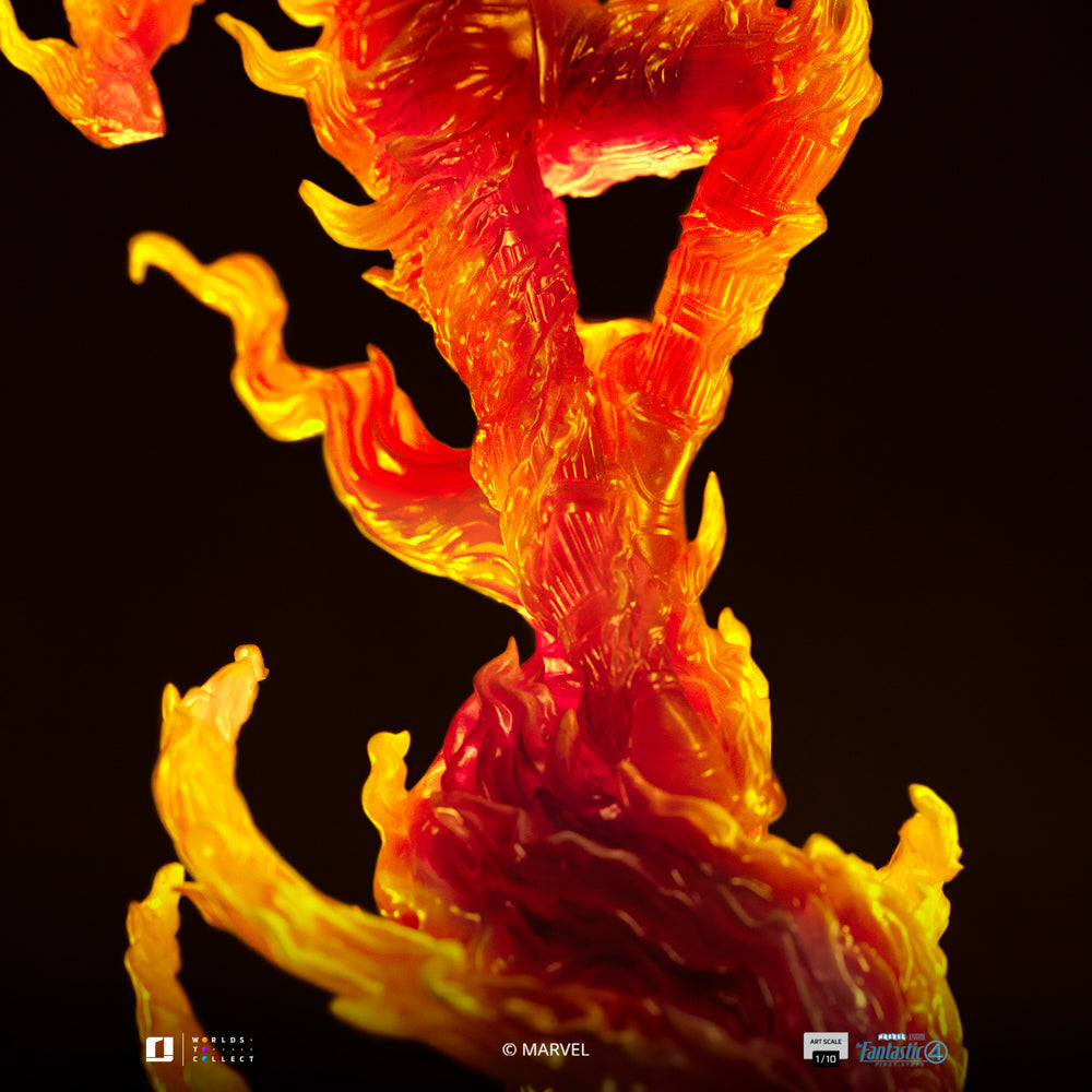 Figurine Human Torch, Attakus, Ht 26cm, 2002, très rare (Neu (gemäss Figurine Human Torch, Attakus, Ht 26cm, 2002, très rare (Neu (gemäss