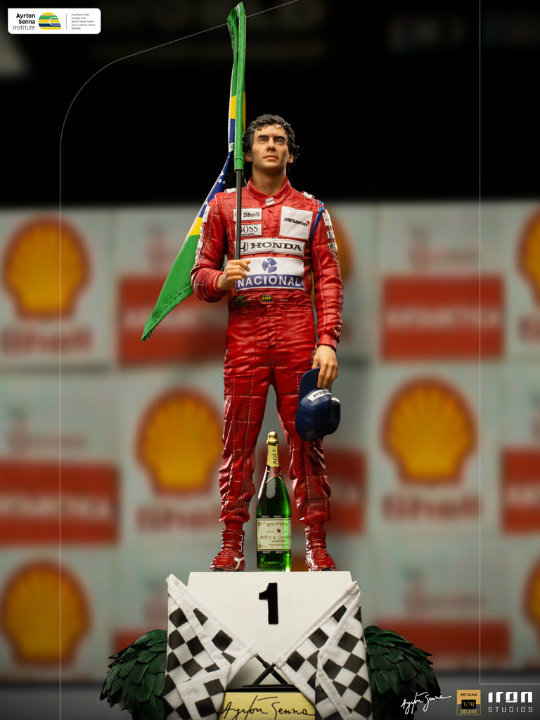 Statue Ayrton Senna Deluxe - GP Brazil 1991 - Art Scale 1/10 - Iron Studios