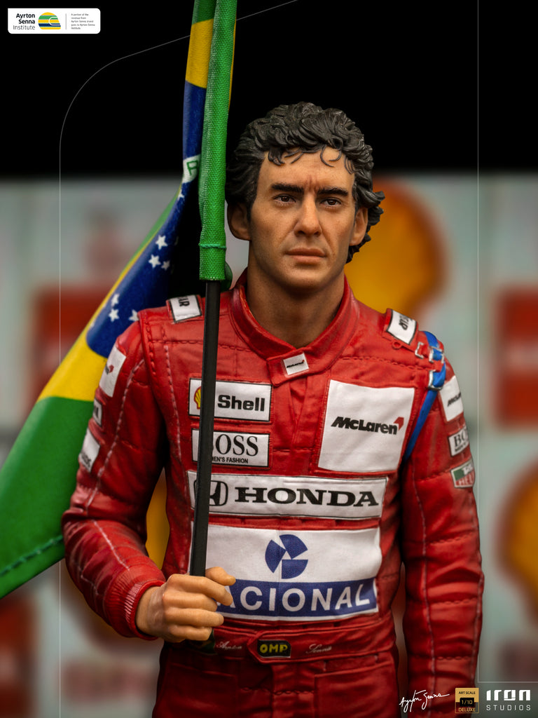 Statue Ayrton Senna Deluxe - GP Brazil 1991 - Art Scale 1/10 - Iron Studios