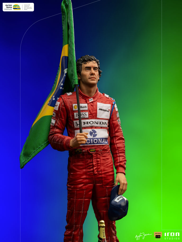 Statue Ayrton Senna Deluxe - GP Brazil 1991 - Art Scale 1/10 - Iron Studios