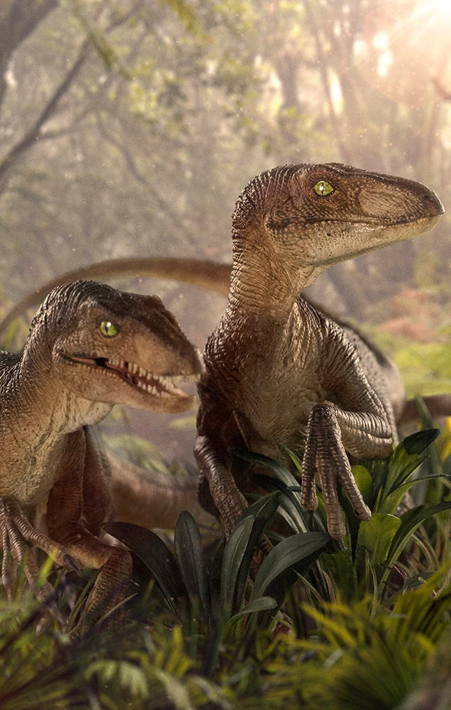 Statue Just The Two Raptors Deluxe - Jurassic Park - Art Scale 1/10 - Iron Studios