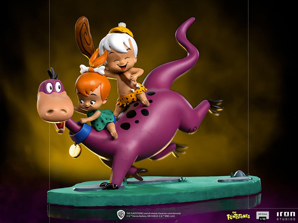 Statue Dino, Pebbles, Bamm-Bamm - The Flintstones - Art Scale 1/10 - Iron Studios