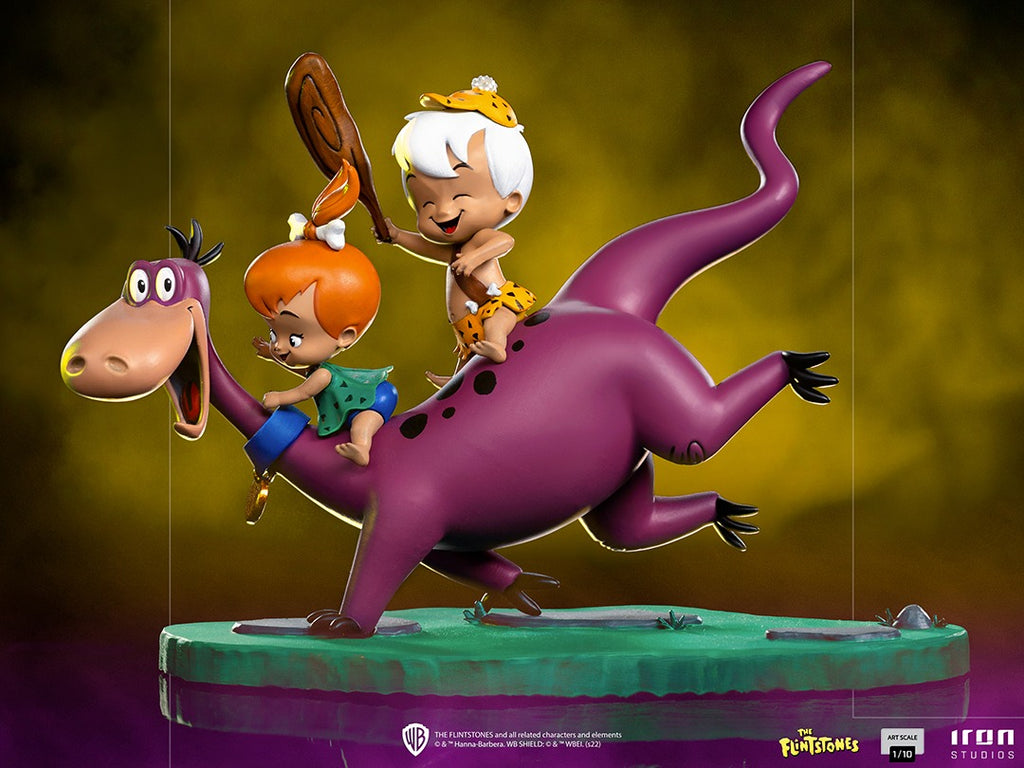 Statue Dino, Pebbles, Bamm-Bamm - The Flintstones - Art Scale 1/10 - Iron Studios
