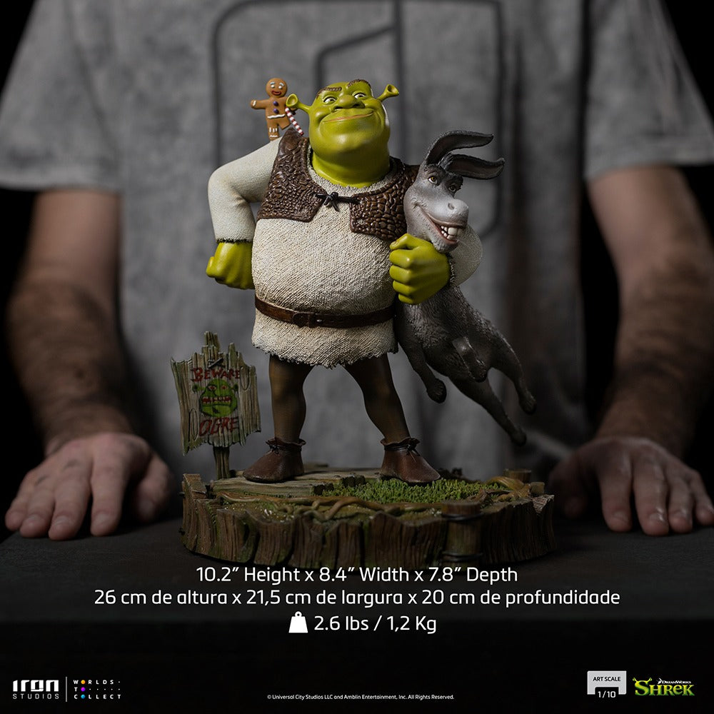 Statue Shrek, Donkey and The Gingerbread Man (Deluxe) - Shrek - Art Scale 1/10 - Iron Studios