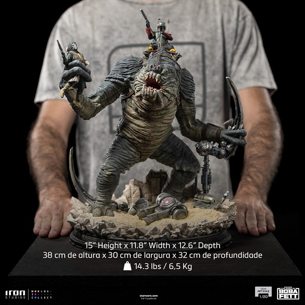 Statue Boba Fett & Rancor - The Book of Boba Fett - Demi Art Scale 1/20 - Iron Studios