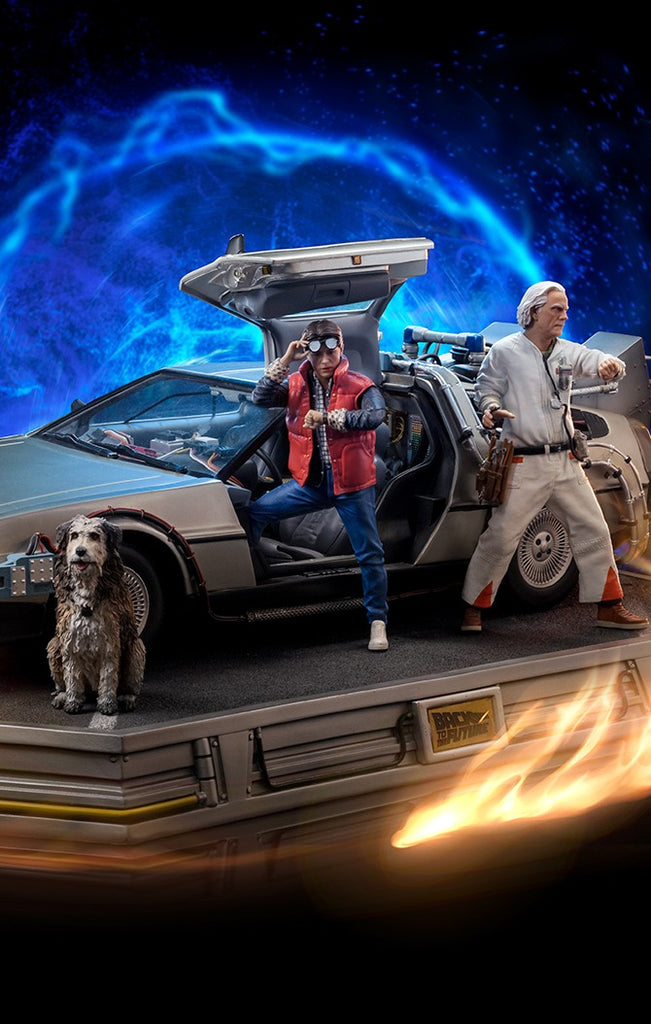 Delorean Full Set Deluxe  Back to the Future  Art Scale 1/10  Iron Studios