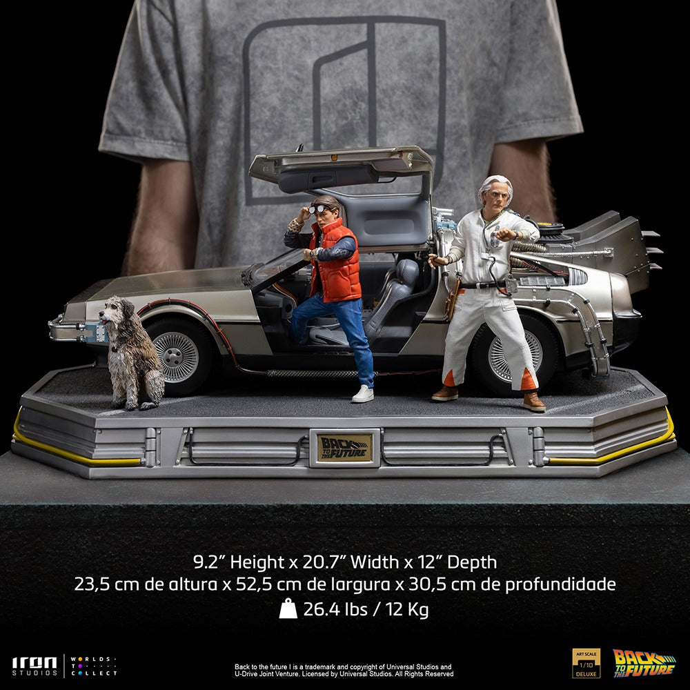 Delorean Full Set Deluxe  Back to the Future  Art Scale 1/10  Iron Studios