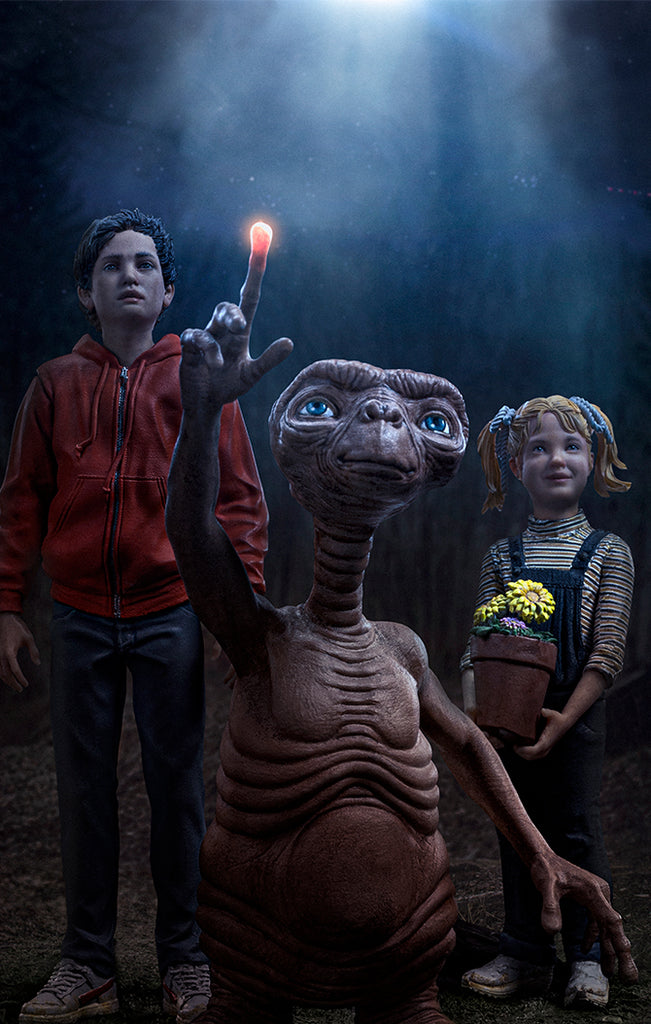 美品E.T.＆エリオット＆ガーティ アイアンスタジオ iron studios Statue E.T. Elliot and Gertie Deluxe - E.T. The Extra