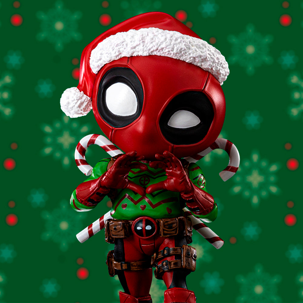 Statue Deadpool Holidays Ver - Marvel Comics - MiniCo - Iron Studios