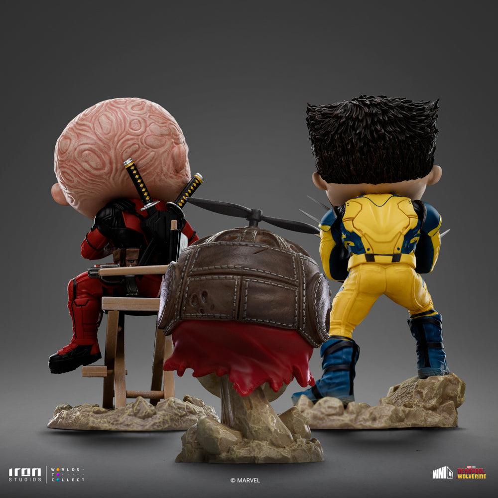 Statue Deadpool, Wolverine and Headpool  Deadpool & Wolverine  Minico  Iron Studios