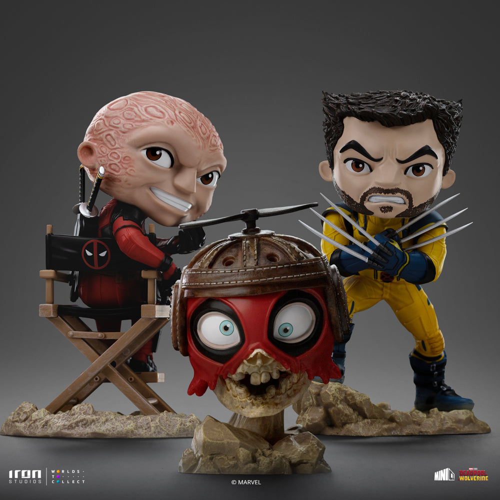 Statue Deadpool, Wolverine and Headpool  Deadpool & Wolverine  Minico  Iron Studios