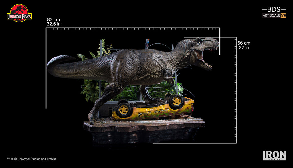 Statue T-Rex Attack (Set A) - Jurassic Park - Art Scale 1/10 - Iron Studios
