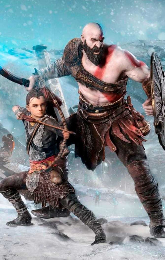 Statue Kratos and Atreus Deluxe - God of War - Art Scale 1/10 - Iron Studios