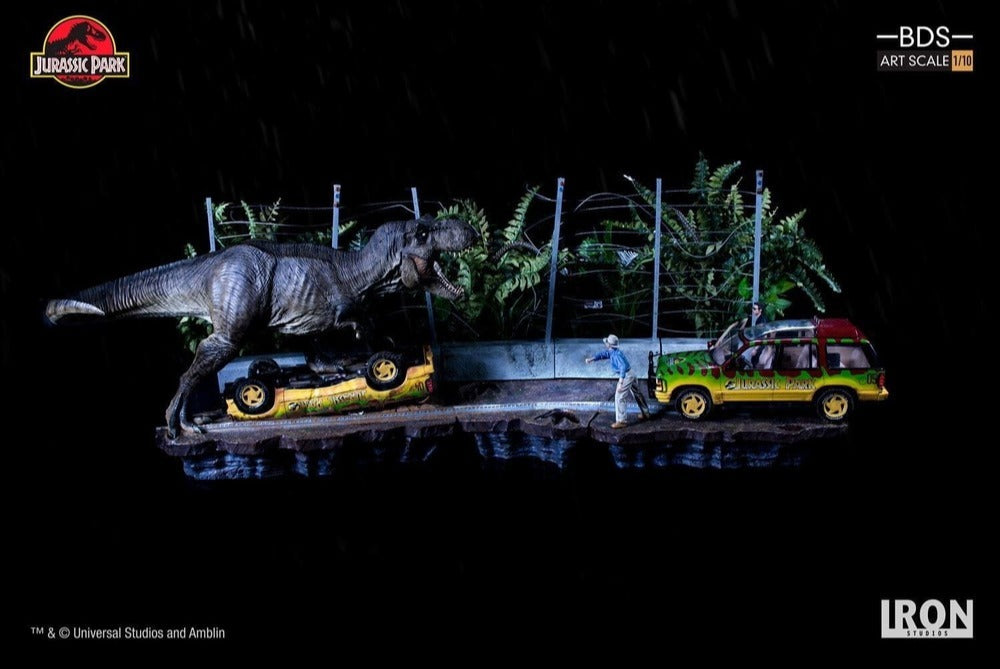 Statue T-Rex Attack - BDS - Art Scale - 1/10 - Jurassic Park - Set A/B - Iron Studios