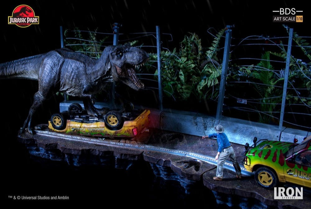 Statue T-Rex Attack - BDS - Art Scale - 1/10 - Jurassic Park - Set A/B - Iron Studios
