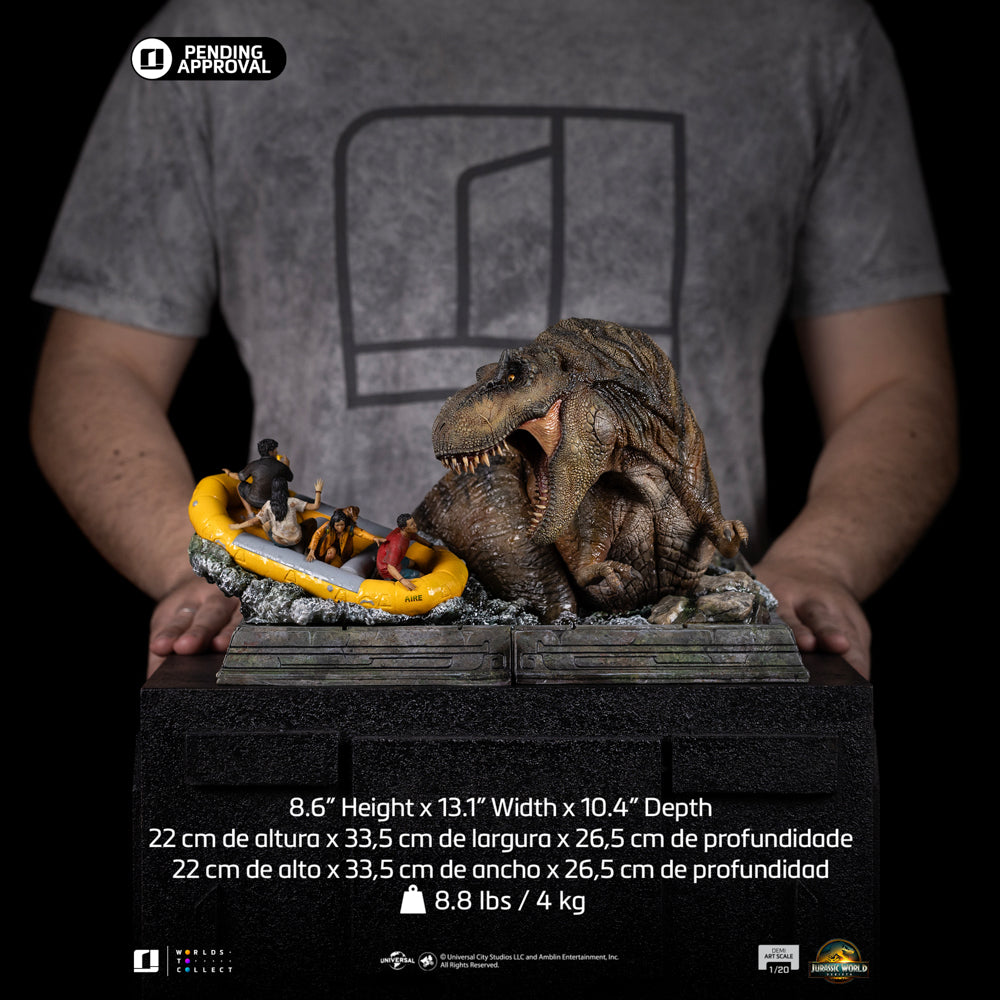 Digital Pre-Order - Statue T-Rex River Scene - Jurassic World: Rebirth - Demi Art Scale 1/20 - Iron Studios
