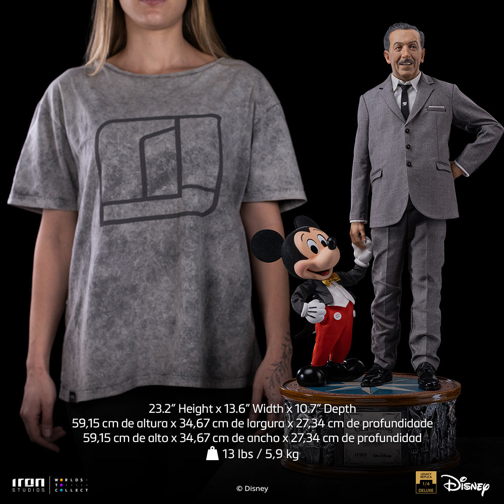 Pre-Order - Statue Walt Disney & Mickey Mouse - Disney Classics - Legacy Replica 1/4