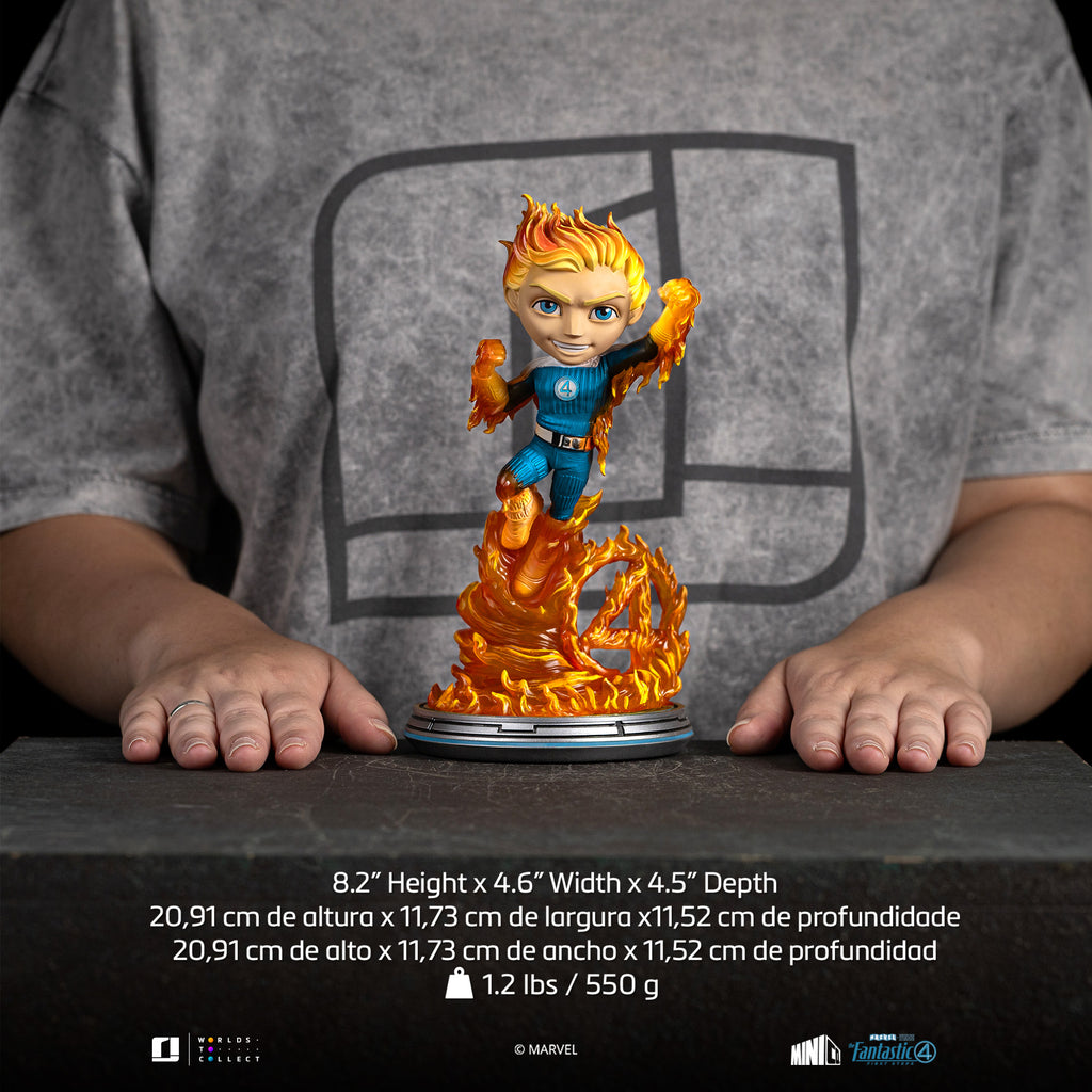 Statue Human Torch (Blue Suit Variant) - Fantastic Four - Minico - Iron Studios